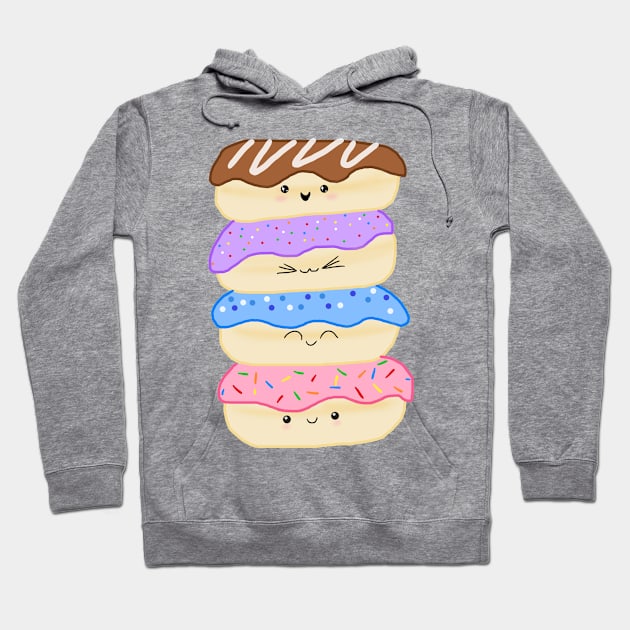 Chibi Kawaii Donuts Hoodie by SolarCrush